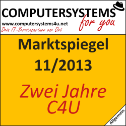 Marktspiegel 11/2013 – Zwei Jahre Computersystems for you