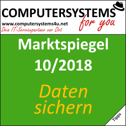Marktspiegel 10/2018: Datensicherungen im Privatbereich